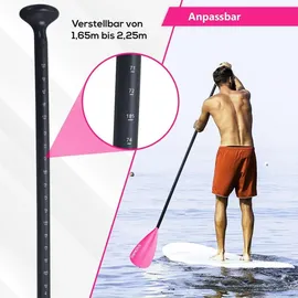 24move Doppelpaddel 2 in 1 Aluminium 230 cm Pink