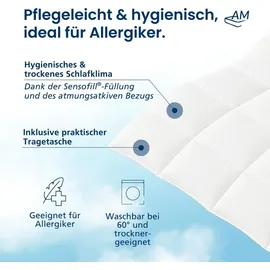 AM Qualitätsmatratzen DormiGood Premium Mikrofaser Bettdecke 2er Set mit Sensofill Füllung Made in Germany 140x200cm