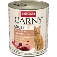 Carny Katzen-Nassfutter Adult Huhn und Pute und Entenherzen 800 g