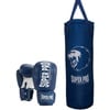 Boxsack SUPER PRO "Boxing Set Punch" Boxsäcke Gr. B/H: 30 cm x 90 cm, blau (blau, weiß) Boxsäcke