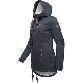 Ragwear Damen, warme Winterjacke kurz wasserdicht mit Kapuze Zuzka Winter Navy22 Gr. M - M