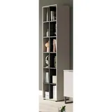 inn.furn Morena Fächerschrank 45 x 35 x 192 cm Beige/Schwarz