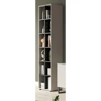 inn.furn Morena Fächerschrank 45 x 35 x 192 cm Beige/Schwarz