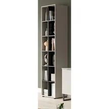 inn.furn Morena Fächerschrank 45 x 35 x 192 cm Beige/Schwarz
