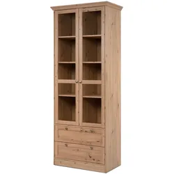 Furn.Design Vitrine Eiche Artisan 80 cm, viel Stauraum, Rubik