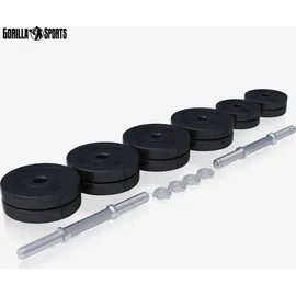 Gorilla Sports Kurzhantelset 30 kg 2er Set Ø 30mm schwarz