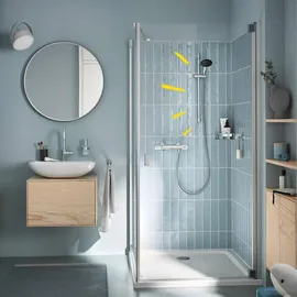 Grohe Brausegarnitur mit Thermostat Precision Feel mit Wassersparfunktion