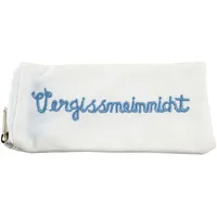 Ringelsuse - Pillenbeutel Pillenetui Antibaby Pillendose Pillentasche Pillenhülle Aufbewahrung Vergissmeinnicht bestickt 6 x 11 cm weiß-blau