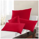 Erwin Müller Interlock-Jersey Kissenbezug in rubinrot | Gr.: 80 x 80 cm