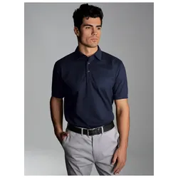 Poloshirt TRIGEMA "TRIGEMA Business-Poloshirt", Herren, Gr. XXL, blau (navy), 100% Baumwolle, Basic, Kurzarm, Shirts