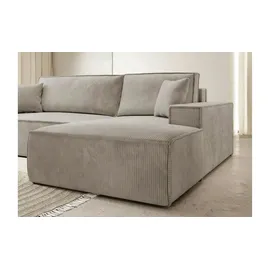 Selsey Eckcouch Cordbezug 2-Sitzer Beige