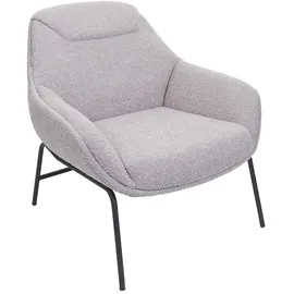 Mendler Lounge-Sessel HWC-J77 Bouclé 0 x 0 x 0 cm Hellgrau mit Kissen/Rollen