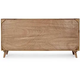 BIZZOTTO Sideboard Stanwood 200 x 85 x 45 cm Beige / Schwarz
