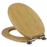 Relaxdays Toilettendeckel mit Absenkautomatik - Hellbraun