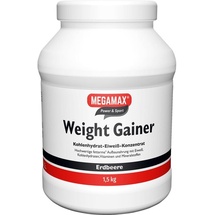 MEGAMAX Weight Gainer Erdbeere Pulver 1500 g