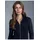 TRIGEMA Sweatjacke "TRIGEMA Jacke mit Kristallsteinen", Damen, Gr. S, blau (navy), Single Jersey, 95% Baumwolle, 5% Elastan, lang, ohne Ausschnitt, Sweatjacken Sweatjacke
