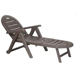SHAF - Gartenliege 195x72x100cm Caiman Wengue