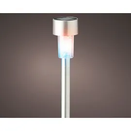 Lumineo Außenleuchte Edelstahl 24 cm Solar wetterfest grau