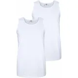 FRUIT OF THE LOOM Tanktop Packung, 2 Stk. aus reiner Baumwolle, Gr. M (50), weiß weiß, , 475336-M