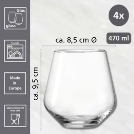 Ritzenhoff & Breker Rumba Wasser- & Saftglas 0,47 l 4-tlg.