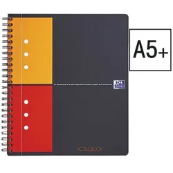 Oxford Business Collegeblock »International Activebook« A5+ kariert, mit Register schwarz