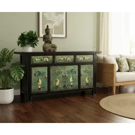 opium outlet Sideboard 170 x 85 x 45 cm Grün / Schwarz