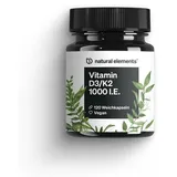 Natural Elements Vitamin D3/K2 Kapseln 120 Kapseln