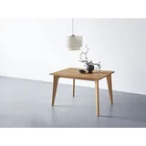 Andas Esstisch ANDAS "Amali", beige (natur), B:120cm H:75cm T:80cm, Tische, Esstisch, Aus massiver Eiche, in 3 Breiten