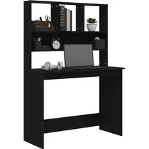 vidaXL Schreibtisch mit Regal Schwarz 102x45x148 cm Holzwerkstoff