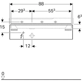 Geberit Xeno2 88x22x46,2cm, m La., m Abl, m/greige