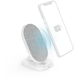Hama Wireless Charger QI-FC10S-Fab 10W kabellose Smartphone-Ladestation weiß