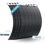 FLEXSOLAR Flexibel Solarmodul Solarpanel  Monokristallin für Camping Wohnmobil IP67 225Wp/Stück