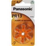 Panasonic PR13 Hörgerätebatterien PR-13/6LB, Hörgerätezellen 13 Zink Air 6er Rad
