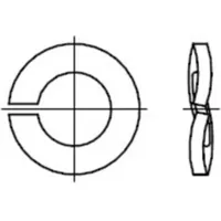 Industrial Quality Supplies DIN 128 Federring, FST mech.Zn B