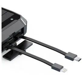 POWERNEED S20000Q Mobilgeräte-Ladegerät, universell einsetzbar mit Lightning-Anschluss, Solarfunktion, USB-Kabellosladefunktion, Schnellladefunkt... - Schwarz