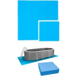 12,6 m2 Poolunterlage - 20 EVA Matten 81x81 Pool Unterlage - Unterlegmatten Set