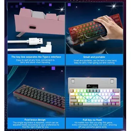 Redragon K617 RGB rote Schalter QWERTY