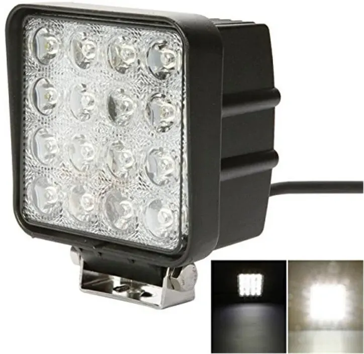 16 LED 48W Halogen wasserdichte, breitstrahlende Flutlicht-Arbeitslampe 10–30V für Überrollbügel, ATV und Jeep