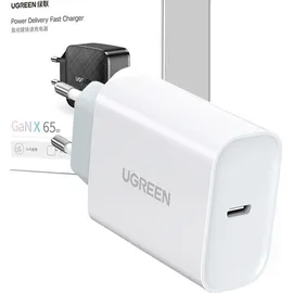 UGREEN Schnelles Usb Typ C Power Delivery Ladegerät 30 W Quick Charge 4.0 Netzteil, weiß