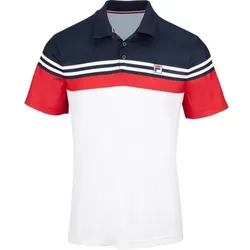 FILA Herren Polo Polo Paul, white/ fila red comb., 52