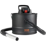 Vevor Aschesauger, 15L Fassungsvermögen, Starke Saugkraft, Kaminsauger mit Rückwärtsabsaugung, 1,8m Stromkabel, 10 Kpa Max. Vakuum, für Kamine, Pelletöfen, Holzöfen, Holzbrenner, Schwarz