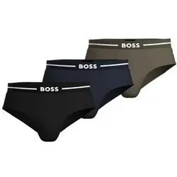 BOSS 6P Bold Design Hip Brief Schwarz/Grün Baumwolle Medium Herren