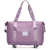 Damen Softside Untersitz Roll-Arbeitstasche Reise Duffel Bag Sport Tote Gym Bag auf 4 Rollen, violett