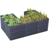 GARANTIA Ergo Quadro U L Wood 240 x 160 x 75 cm Braun