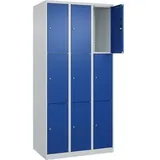 Californian Products CP Schließfachschrank Classic Plus enzianblau, lichtgrau 080000-303 S10003, 9 Schließfächer 90,0 x 50,0 x 185,0 cm