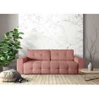 Fun Möbel Schlafsofa Designersofa Sofa 3-Sitzer ARIELLE, in Stoff Perfect Harmony Altrosa