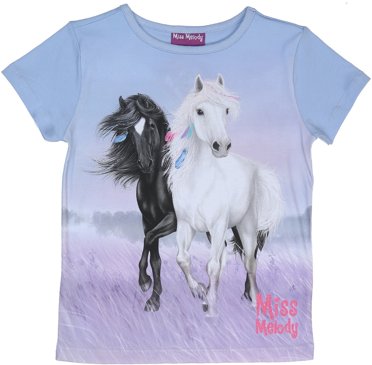 - T-Shirt Miss Melody - Black Angel & Miss Melody In Serenity Blue  Gr.128, 128