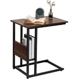 Woltu Beistelltisch Kaffeetisch Couchtisch Sofatisch Nachttisch Betttisch Laptoptisch, Gestell aus Metall, Tischpltte aus Spanplatte, 55x36x59,5cm(BxTxH),