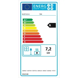 Blist Kaminofen Anthrazit Holzofen 7,2 kW Kamin Zar Ofen Dauerbrandofen Werkstattofen Schwedenofen Hüttenofen Heizofen