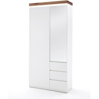 MCA Furniture Garderobenschrank mit Beleuchtung 91x38x198cm weiß ¦ Maße (cm):